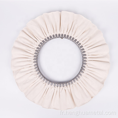 Roue de polissage en tissu blanc pour polissage du miroir